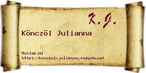Könczöl Julianna névjegykártya